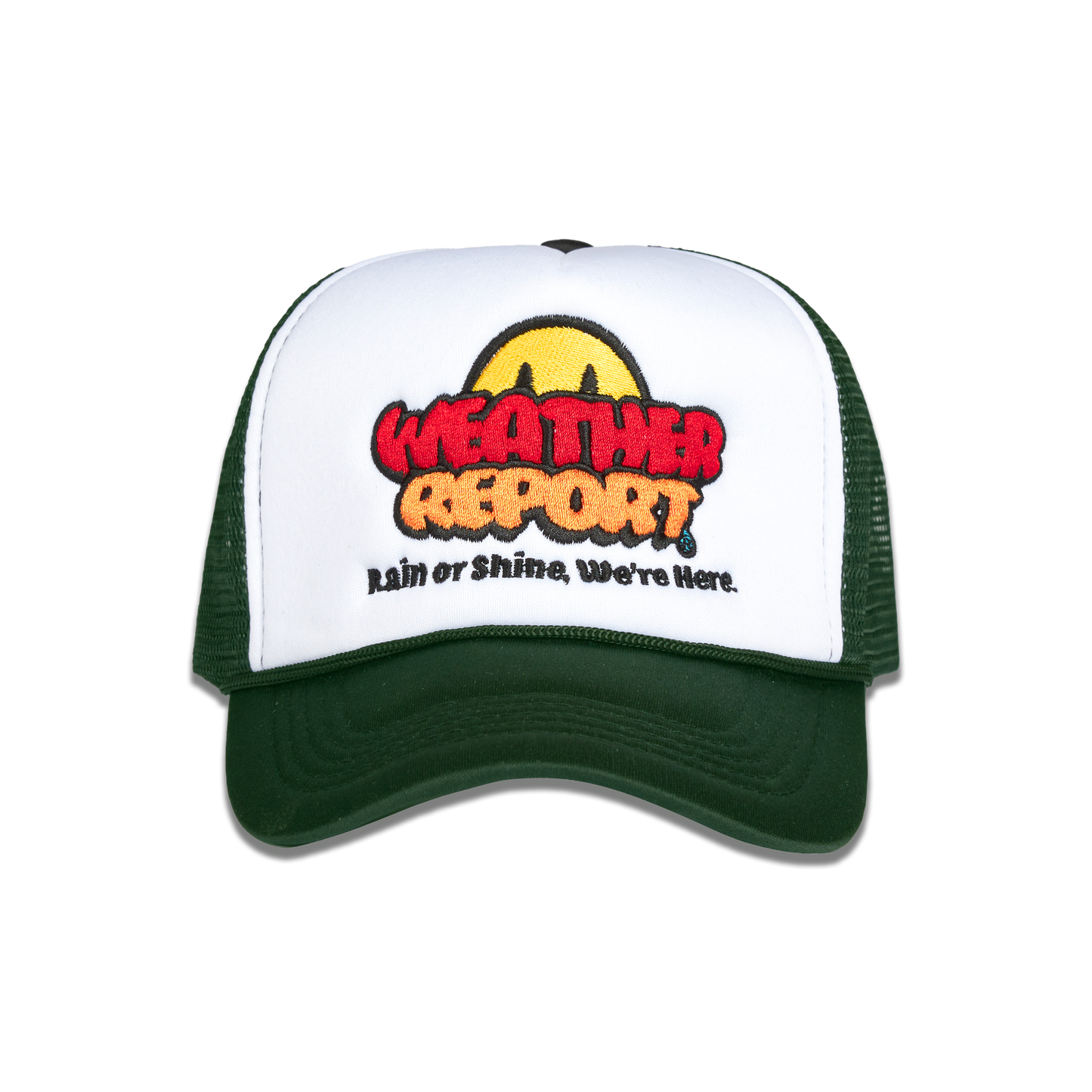 WEATHER REPORT FOREST GREEN TRUCKER HAT